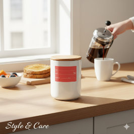 Bright Red Food Labels for Home and Kitchen Mat Etiketter