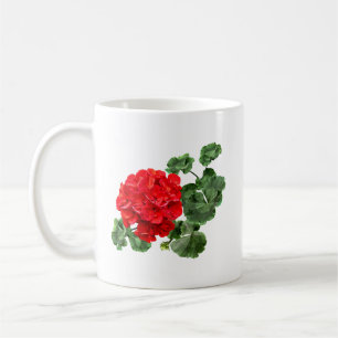Bright Red Geranium Kaffemugg