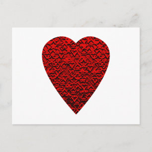 Bright Red Heart Bild. Vykort