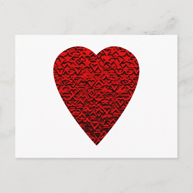 Bright Red Heart Bild. Vykort (Framsida)