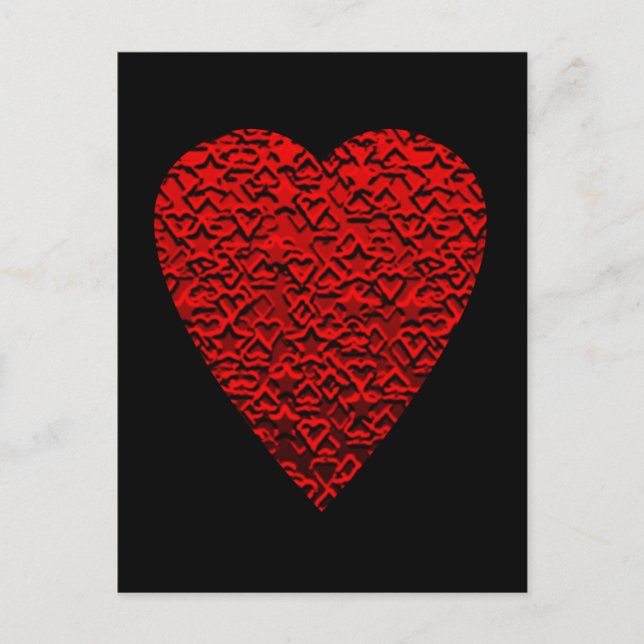 Bright Red Heart Bild. Vykort (Framsida)
