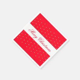 Bright Red jul Papper Cocktail Napkins Pappersservett