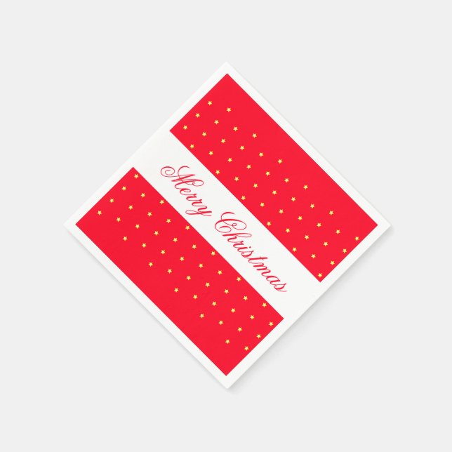 Bright Red jul Papper Cocktail Napkins Pappersservett (Hörn)