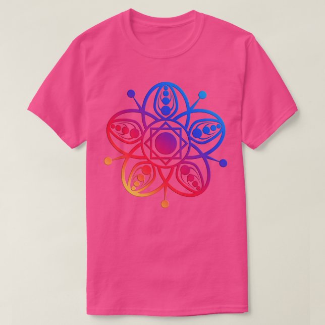 Bright Red Mandala T Shirt (Design framsida)