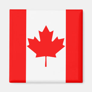 Bright Red Maple Löv Canada Flagga Magnet