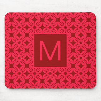 Bright Red Ornate Pattern Monogrammed Musmatta