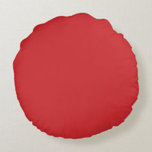 Bright Red Solid Färg - Färg - Hue - 012-41-36 Rund Kudde