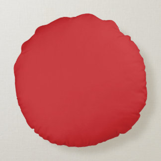 Bright Red Solid Färg - Färg - Hue - 012-41-36 Rund Kudde