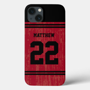 Bright Red Sport Jersey Number iPhone 6
