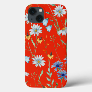 Bright Red Summer Blommigt