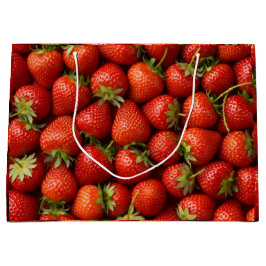 Bright Red Summer Strawberry Harvest Pattern