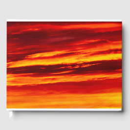 Bright Red Sunset Gästböcker