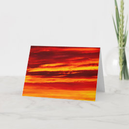 Bright Red Sunset Kort