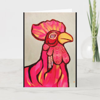 Bright Red Tupp Greeting Card Kort