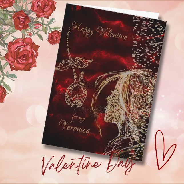 Bright Red Valentine Helgdag Card Helgkort ( Bright Red Valentine Holiday Card )