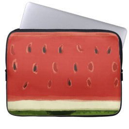 Bright Red Watercolor Watermelon Electronics Bag Laptop Fodral