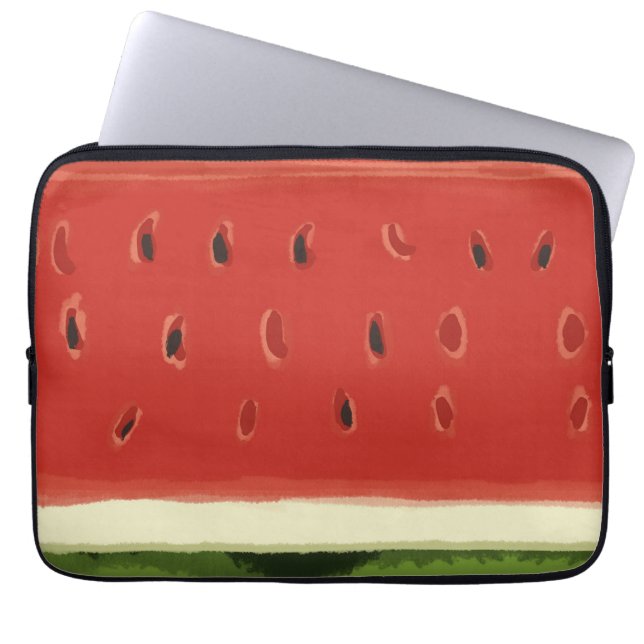 Bright Red Watercolor Watermelon Electronics Bag Laptop Fodral (Framsidan)