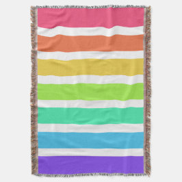 Bright regnbåge rand filt