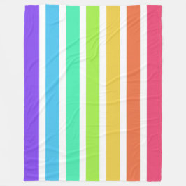 Bright regnbåge rand fleecefilt