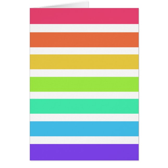 Bright regnbåge rand hälsningskort (Framsidan)