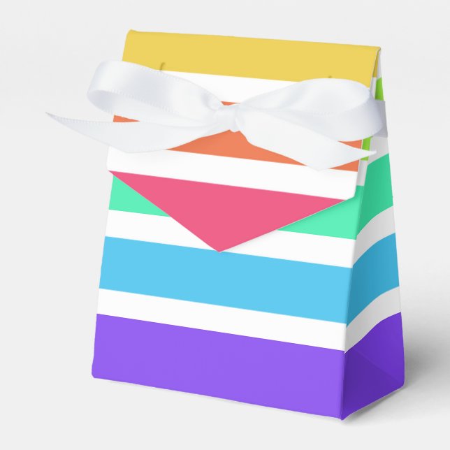 Bright regnbåge rand presentaskar (Framsidan Sidan)