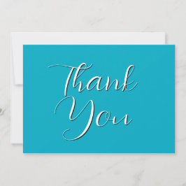 Bright Rich Sky Blue Thank You Card Tack Kort