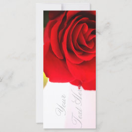 Bright Röd ros lägger till ditt platta textkort