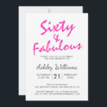 Bright Rosa 40 Fabulous | 60:e Födelsedagsfesten Inbjudningar<br><div class="desc">En fotoinbjudan på 60-årsdagen för snyggten som du kan anpassa och skicka ut för din sextionde födelsedagsfest firande. Ord "sextio och Fabulous" i svart och ljusstark rosa ställs in med hjälp av snyggt och modern typografi. Enbart designad för dig med Lycklig Dolphin Studio! @glydolphinstudio</div>