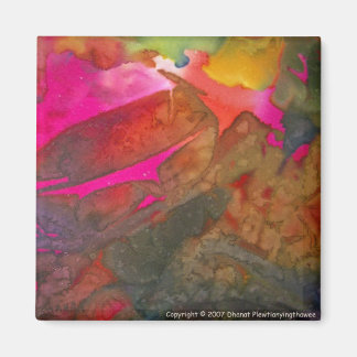 Bright Rosa Abstrakt Magnet