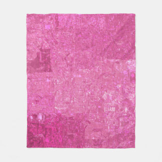 Bright Rosa Abstrakt Mosaic Gloss Fleecefilt