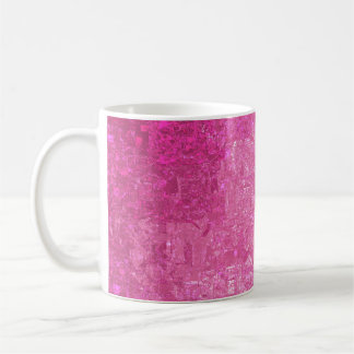 Bright Rosa Abstrakt Mosaic Gloss Kaffemugg