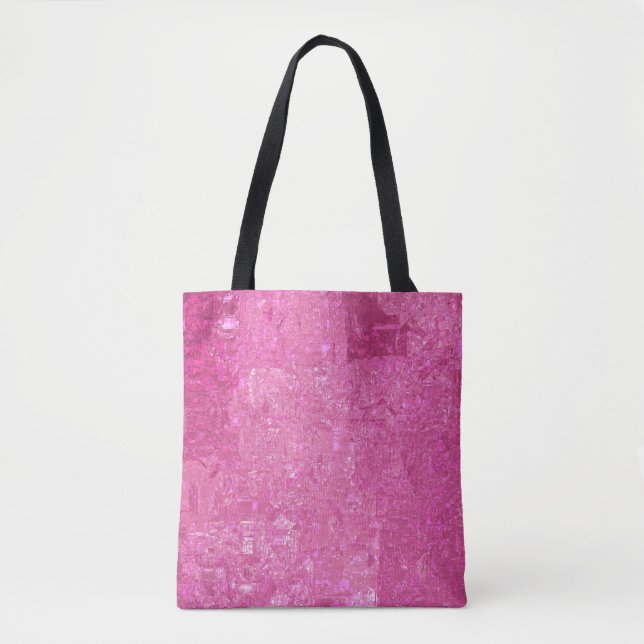 Bright Rosa Abstrakt Mosaic Gloss Tygkasse (Framsida)
