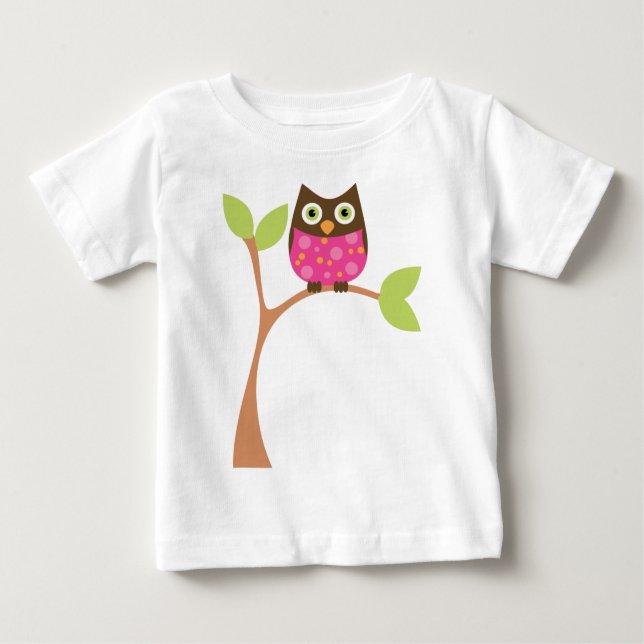Bright Rosa Baby Uggla Tee (Framsida)