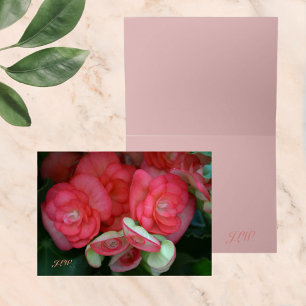 Bright Rosa Begonia-anteckningskort Anteckningskort