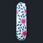 Bright Rosa Blåa blommor Löv Acrylic Paint<br><div class="desc">Detta moderna och gigantiska mönster är perfekt för trendiget och snyggten. Den har handmålad, ljus nyans, rosa, rosa, grönt och marinblå akrylblommor och löv mönster ovanpå en vit bakgrund. Det är konst, söt, elegant, unikt och originellt. Stilisera med dessa handmålade blommor som har utförts av konstnären La Femme, Rachel Matheney....</div>