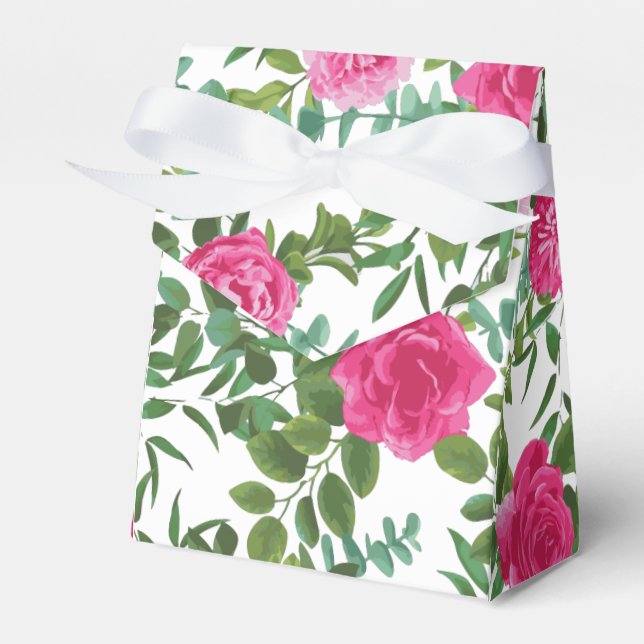 Bright Rosa Blommigt Bröllop Presentaskar (Framsidan Sidan)