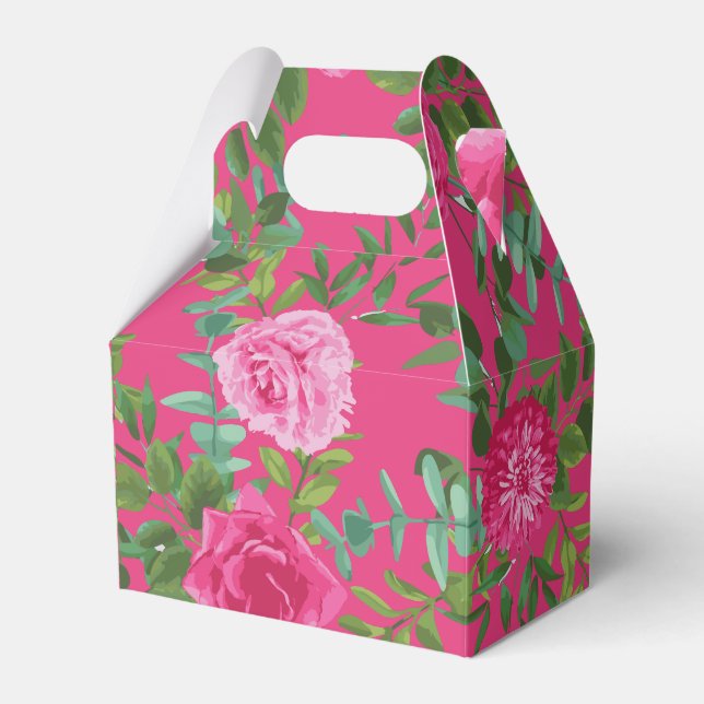 Bright Rosa Blommigt Bröllop Presentaskar (Framsidan Sidan)