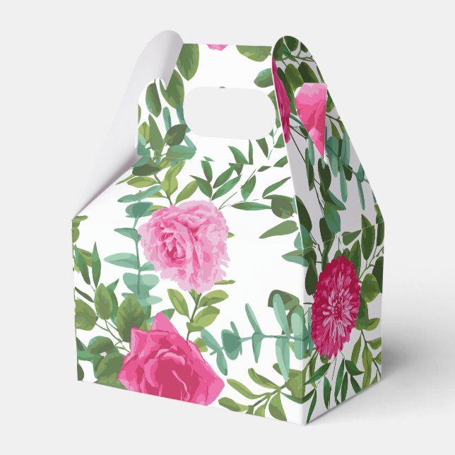 Bright Rosa Blommigt Bröllop Presentaskar (Framsidan Sidan)