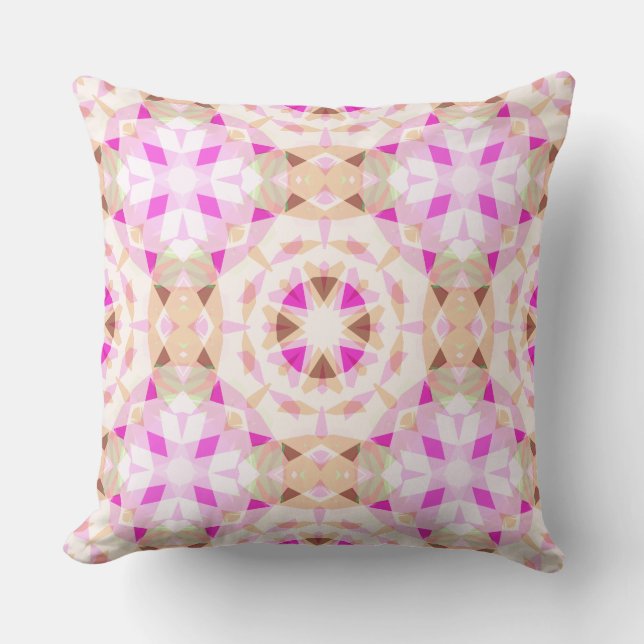 Bright Rosa Brown Star Dopamin Decor Eclectic Kudde (Framsida)