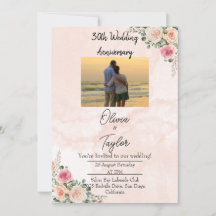 Bright Rosa Cream Blommigt Bröllop-årsdag