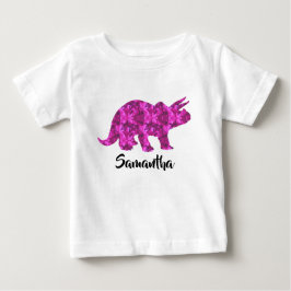 Bright Rosa Dinosaur Personlig Girl Shirt Tröja