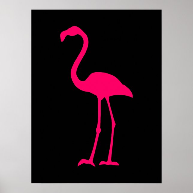 Bright Rosa Flamingo Poster (Framsidan)