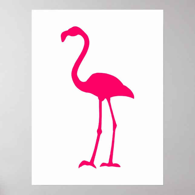 Bright Rosa Flamingo Poster (Framsidan)