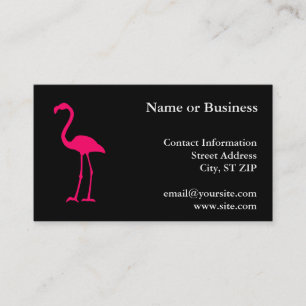 Bright Rosa Flamingo Visitkort