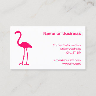 Bright Rosa Flamingo Visitkort