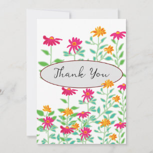 Bright Rosa Flowers - tackkort Tack Kort