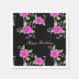 Bright Rosa Flowved Pappersservett