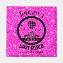 Bright Rosa glitter Disco Bachelorette Party