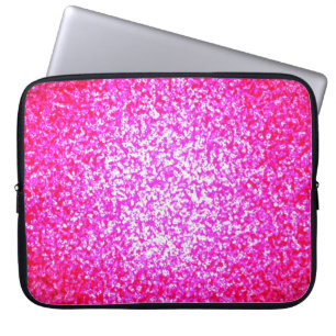Bright rosa glitter laptop sleeve