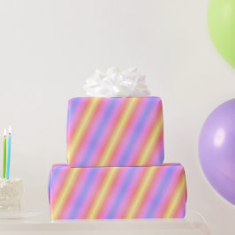 Bright Rosa, Gult och Lila Rand Presentpapper